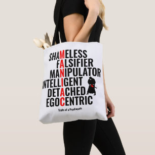 Bolso De Tela Rasgos de un psicópata