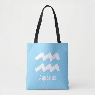 Bolso De Tela Rasgos del Zodiaco de Acuario Astrología Mínima