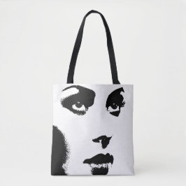 Bolso De Tela Rasgos negros de la mujer