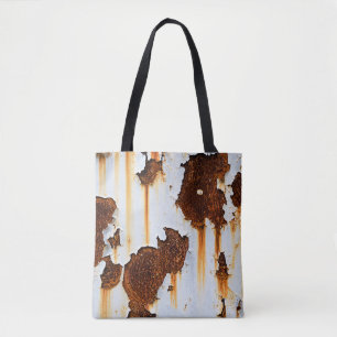 Bolso De Tela Rasgos rojos blancos corrosionados