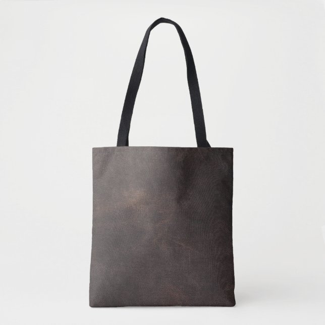 Bolso De Tela Raspado de textura de cuero marrón (Anverso)