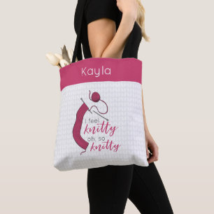 Bolso De Tela Raspberry Jam Me Siente Knitty, Oh Tanta Knitty