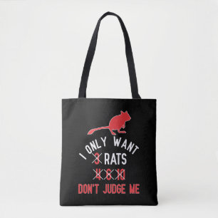 Bolso De Tela Rat Pun gracioso para Rodent Mouse