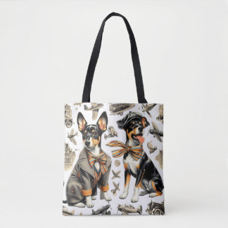 Bolso De Tela Rat Terrier Viejo Sin Marea