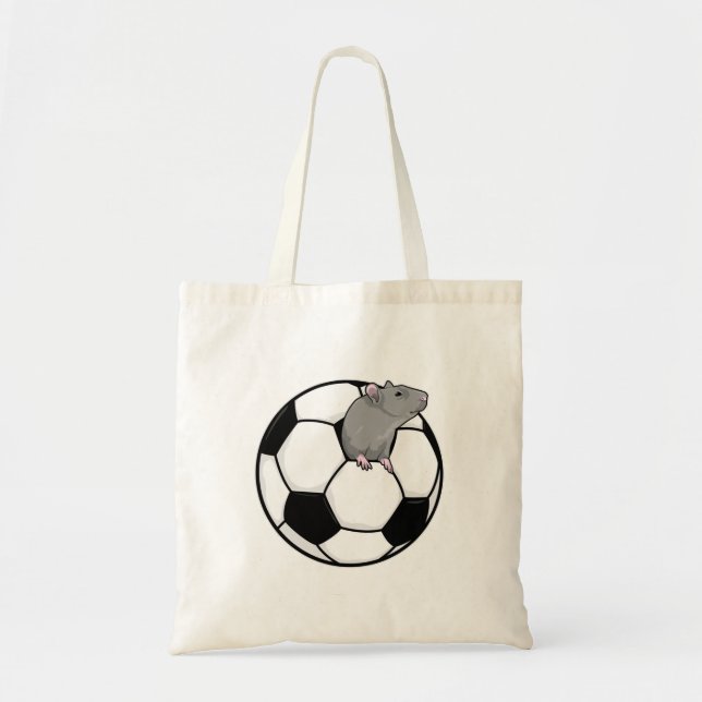 Bolso De Tela Rata con balón de fútbol (Frente)