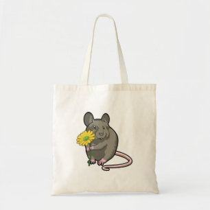 Bolso De Tela Rata con flor amarilla