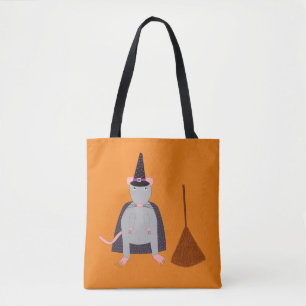 Bolso De Tela Rata de bruja de Halloween y doble cara de habitac
