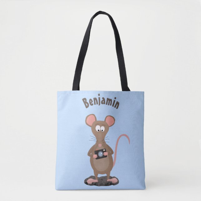 Bolso De Tela Rata divertida con ilustracion de personalizado de (Anverso)