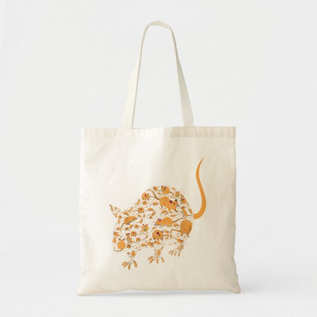 Bolso De Tela Ratas antes de dudes - Rat Mom Mascota Rat Rat (Frente)