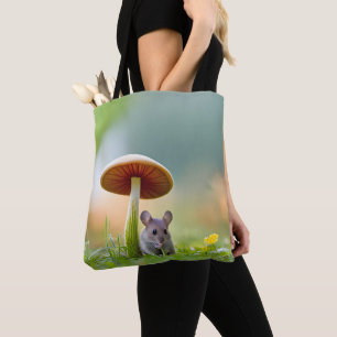 Bolso De Tela Ratón bajo hongo