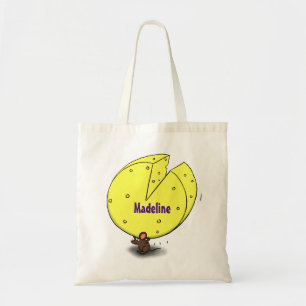Bolso De Tela Ratón blanco con ilustracion personalizado de ques