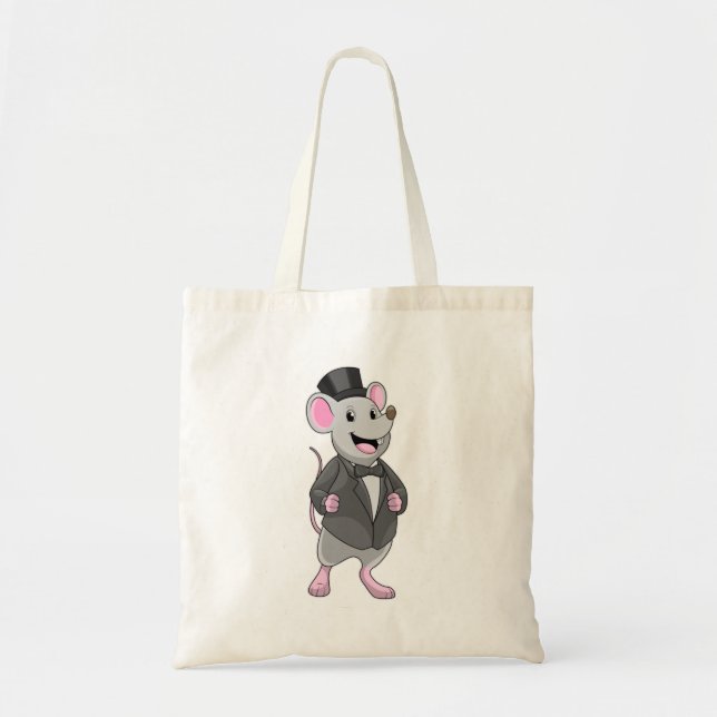 Bolso De Tela Ratón como Groom con cinta de opciones (Frente)