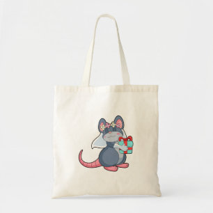 Bolso De Tela Ratón como Novia con Velo y Regalo.PNG