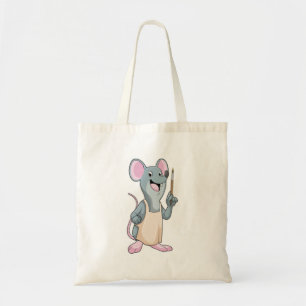Bolso De Tela Ratón como pintador con pincel de pintura