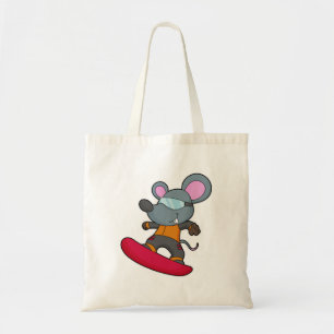 Bolso De Tela Ratón como snowboard con Snowboard