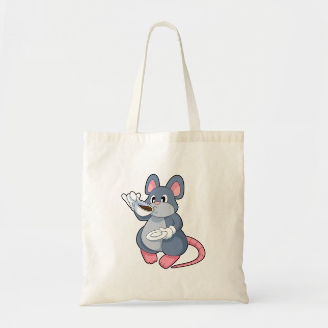 Bolso De Tela Ratón con café (Frente)