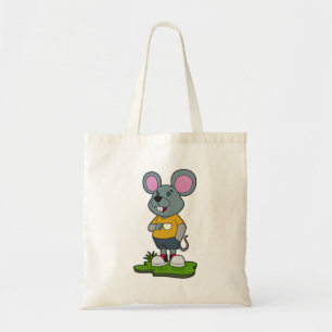 Bolso De Tela Ratón con taza de café