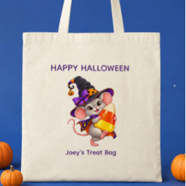 Bolso De Tela Ratón de Halloween personalizado con maíz dulce