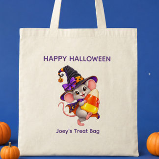 Bolso De Tela Ratón de Halloween personalizado que lleva maíz de