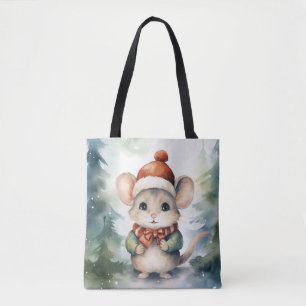 Bolso De Tela Ratón de Navidad