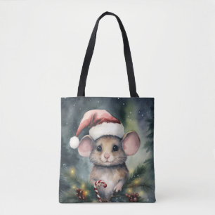 Bolso De Tela Ratón de Navidad
