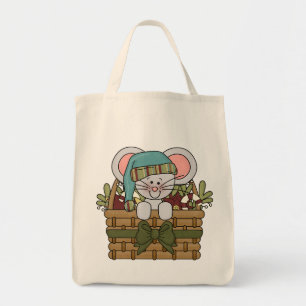 Bolso De Tela Ratón del navidad en cesta