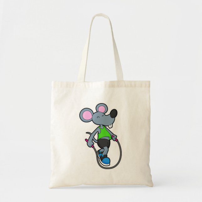 Bolso De Tela Ratón en estado de salud con pista (Frente)