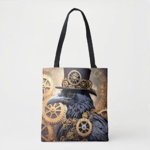Bolso De Tela Raven en el arte de Hat Steampunk