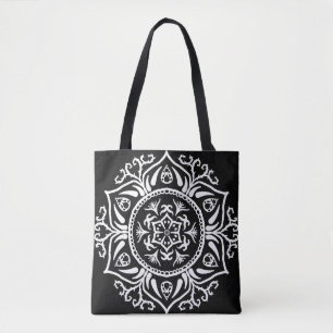 Bolso De Tela Raven Mandala