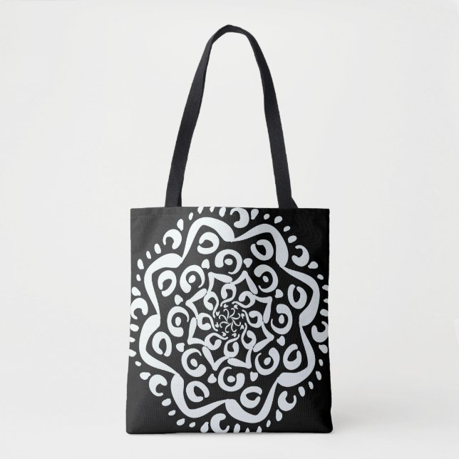 Bolso De Tela Raven Mandala (Anverso)