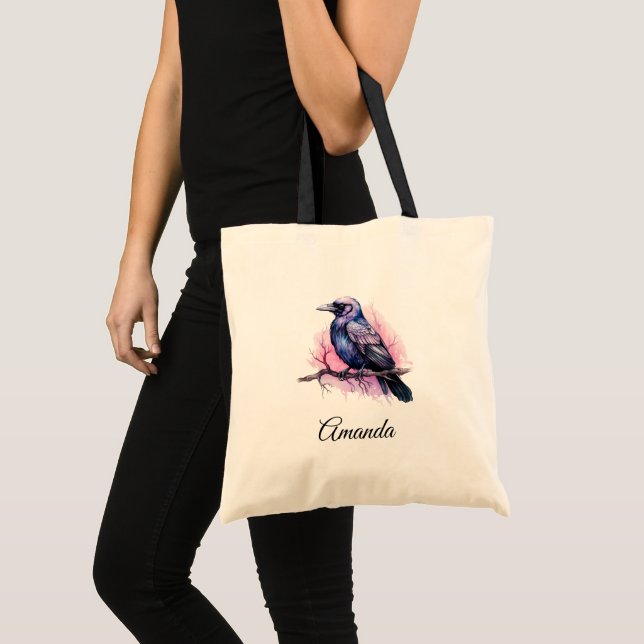 Bolso De Tela Raven negro en un Ilustracion de sucursal (Anverso (producto))