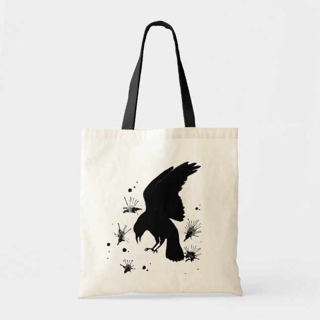Bolso De Tela Raven Nevermore (Frente)