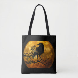 Bolso De Tela Raven y otoño de la luna de cosecha