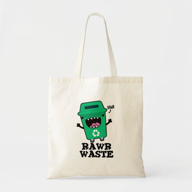 Bolso De Tela Rawaste Waste Funny Garbage Trash Pun (Frente)