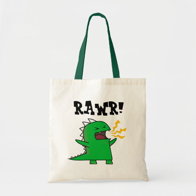 Bolso De Tela ¡RAWR Dino - personalizable! (Frente)