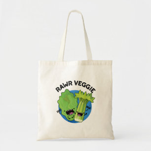 Bolso De Tela Rawr Veggie Funny Food Pun