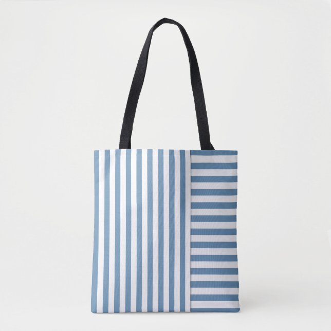 Bolso De Tela raya azul (Anverso)