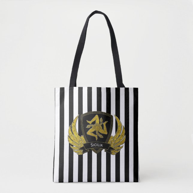 Bolso De Tela Raya intrépida del oro negro siciliano de (Anverso)