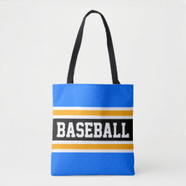 Bolso De Tela Rayas amarillas azul azul brillante de BÉISBOL atl