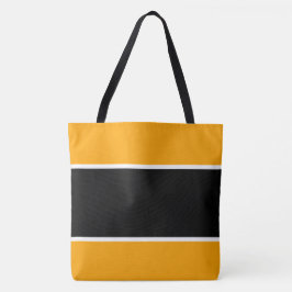 Bolso De Tela Rayas Anchas Deportivas Amarillas Naranjas Negras 