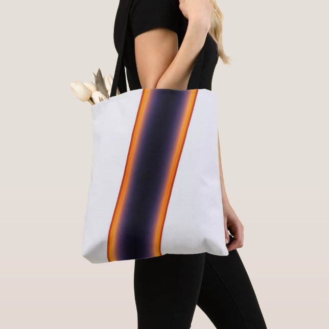 Bolso De Tela Rayas Blancas (Detalle)