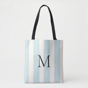 Bolso De Tela Rayas blancas de color azul pálido y antigüedades