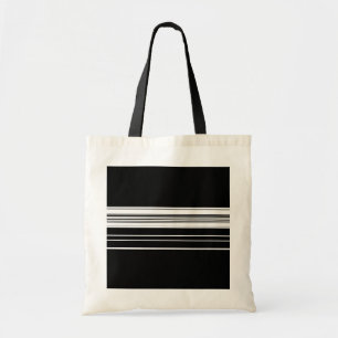 Bolso De Tela rayas blancas negras de moda