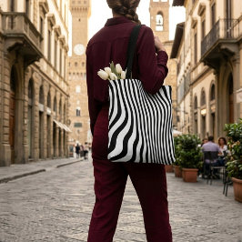 Bolso De Tela Rayas blancas y negras extraordinarias de Guay