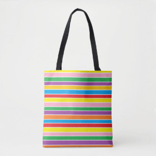 Bolso De Tela Rayas Coloridas de Arcoíris