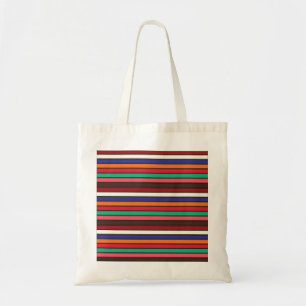 Bolso De Tela Rayas Coloridas Vibrantes de Compras