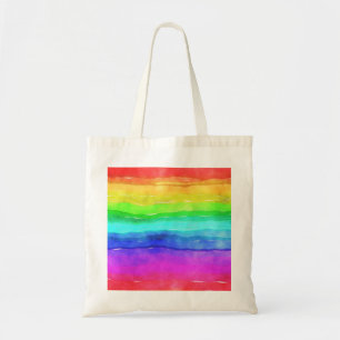 Bolso De Tela Rayas de arcoiris acuáticas