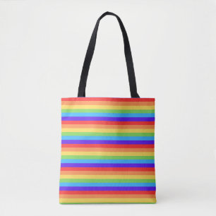 Bolso De Tela Rayas de arcoíris audaces