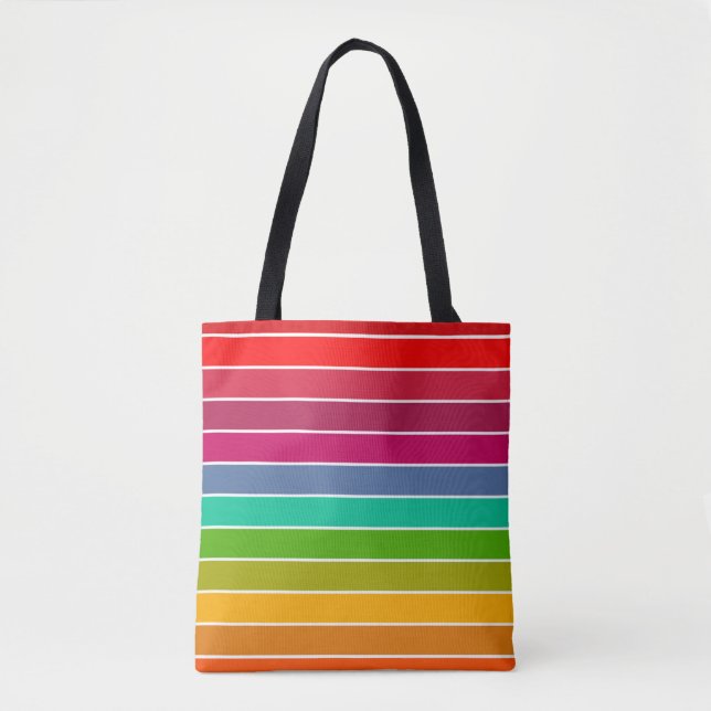 Bolso De Tela Rayas de arte pop (Anverso)