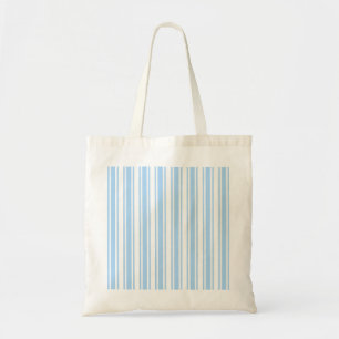 Bolso De Tela Rayas de caramelo azul pálido y blanco
